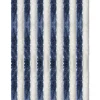 Hot Arsvita Flauschvorhang Flauschgardine Vorhang 140 cm x 200 cm Unistreifen Dunkelblau Weiß