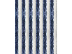 Best Arsvita Flauschvorhang Flauschgardine Vorhang 140 cm x 220 cm Unistreifen Dunkelblau Weiß