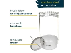 New Artina Set Elba mit Pinselhalter, Pinselwäscher, Pinsel, Malspachtel, Tasche