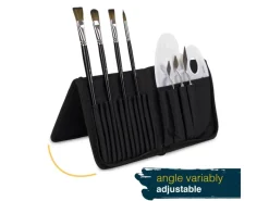 New Artina Set Elba mit Pinselhalter, Pinselwäscher, Pinsel, Malspachtel, Tasche