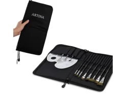 New Artina Set Elba mit Pinselhalter, Pinselwäscher, Pinsel, Malspachtel, Tasche