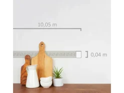 AS-Creation A.S. Création Borte selbstklebend Mäander 10,05 m x 4 cm Weiß-Grau