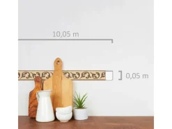 AS-Creation A.S. Création Borte selbstklebend Barock 10,05 m x 5 cm Braun-Beige