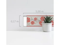 AS-Creation A.S. Création Borte selbstklebend Blumen 5 m x 17 cm
