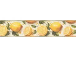 AS-Creation A.S. Création Selbstklebende Bordüre mit Zitronen in Gelb Grün 5 m x 0,13 m