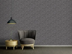 AS-Creation A.S. Création Vliestapete Blätter Schwarz Grau