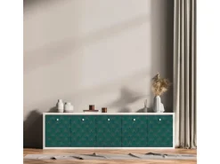 AS-Creation AS Creation Tapete Pop Up Panel Selbstklebend Retro 250 x 52 cm Petrol-Gold FSC®