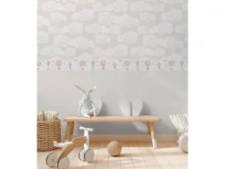 Hot AS-Creation A.S. Creation Vlies-Bordüre Ballons 5 m x 0,13 m Beige-Rosa-Blau FSC®