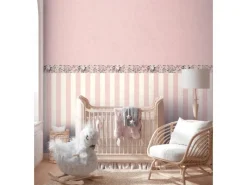 Clearance AS-Creation A.S. Creation Vlies-Bordüre Blümchen Vogel 5 m x 0,13 m Grün-Rosa-Lila FSC®