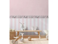 Clearance AS-Creation A.S. Creation Vlies-Bordüre Blümchen Vogel 5 m x 0,13 m Grün-Rosa-Lila FSC®