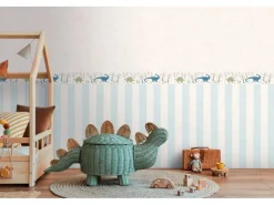 Online AS-Creation A.S. Creation Vlies-Bordüre Dinos 5 m x 0,13 m Blau-Bunt-Grün FSC®