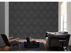 AS-Creation A.S. Creation Vliestapete Metropolitan Stories Lizzy London Damask Schwarz FSC® Schwarz-Silber