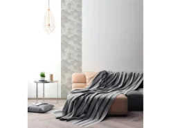 AS-Creation 3D-Panel Pop up Grafikmuster 250 cm x 52 cm Grau-Weiß