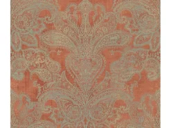 AS-Creation Vliestapete Ornament Klassisch Matt Leicht Strukt. Orange Türkis