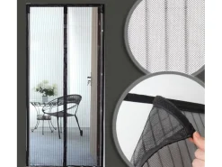 Avosdim Insektenschutz Magnetvorhang 130cm x 215cm Schwarz