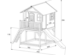 AXI Spielhaus Marc mit Leiter, Rutsche und Sandkasten