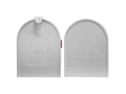 Discount Banjado Amerikanischer Briefkasten Weiß 48x22x16cm US Mailbox Letterbox Postkasten Stahl Pulverbeschichtet Motiv Tapete Beige