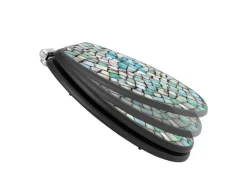 Banjado Anthrazit Toilettendeckel Mit Absenkautomatik WC-Sitz Soft Close Hygienischer Klodeckel MDF Mit Motiv Mosaik Blau