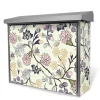 New Banjado Briefkasten Edelstahl 38.5x31.5x12cm Ohne Zeitungsfach Inkl. Montagematerial Motiv Florale Tapete