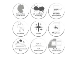 Outlet Banjado Briefkasten Weiß 36.2x32.2x10cm Groß / Inkl. Montagematerial & 2 Schlüsseln / Mit Namensschild Motiv Holz