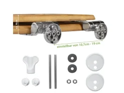 Outlet Banjado Design WC Sitz Bambus Holz Toilettendeckel Mit Absenkautomatik Klodeckel WC-Sitz Soft Close Mit Motiv Florale Tapete