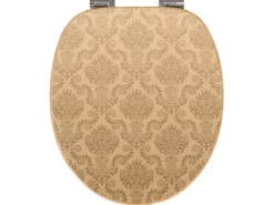 Sale Banjado Design WC Sitz Bambus Holz Toilettendeckel Mit Absenkautomatik Klodeckel WC-Sitz Soft Close Mit Motiv Tapete Beige