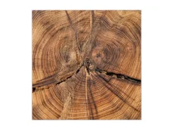 Outlet Banjado Großer Schlüsselkasten Glas 30x30cm Schwarz Scharnier Rechts 50 Haken Beschreibbar Magnetisch Motiv Jahresringe