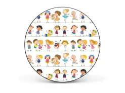 New Banjado Magnettafel Rund Größe 47cm Magnetwand Schwarz Aus Metall Magnetpinnwand Pinnwand Motiv Kinder