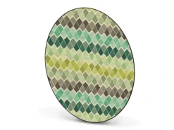 Clearance Banjado Magnettafel Rund Größe 47cm Magnetwand Schwarz Aus Metall Magnetpinnwand Pinnwand Motiv Vier Farben Grün