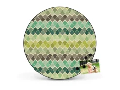 Clearance Banjado Magnettafel Rund Größe 47cm Magnetwand Schwarz Aus Metall Magnetpinnwand Pinnwand Motiv Vier Farben Grün