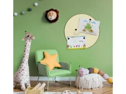 Outlet Banjado Magnettafel Rund Größe 47cm Magnetwand Schwarz Aus Metall Magnetpinnwand Pinnwand Motiv Beige