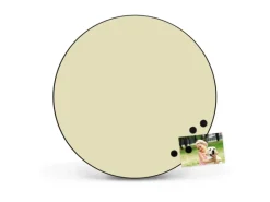 Outlet Banjado Magnettafel Rund Größe 47cm Magnetwand Schwarz Aus Metall Magnetpinnwand Pinnwand Motiv Beige