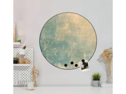 Hot Banjado Magnettafel Rund Größe 47cm Magnetwand Schwarz Aus Metall Magnetpinnwand Pinnwand Motiv Patina Grün