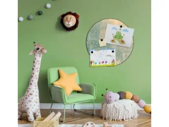 Hot Banjado Magnettafel Rund Größe 47cm Magnetwand Schwarz Aus Metall Magnetpinnwand Pinnwand Motiv Patina Grün