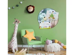 Outlet Banjado Magnettafel Rund Größe 47cm Magnetwand Schwarz Aus Metall Magnetpinnwand Pinnwand Motiv Lauchblüte