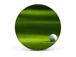 Banjado Magnettafel Rund Größe 47cm Magnetwand Schwarz Aus Metall Magnetpinnwand Pinnwand Motiv Einsamer Golfball