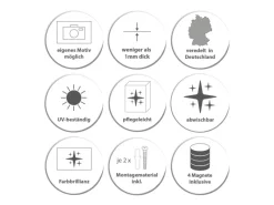 Banjado Magnettafel Rund Größe 47cm Magnetwand Schwarz Aus Metall Magnetpinnwand Pinnwand Motiv Kork