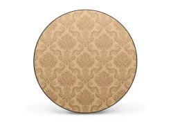 Banjado Magnettafel Rund Größe 47cm Magnetwand Schwarz Aus Metall Magnetpinnwand Pinnwand Motiv Tapete Beige