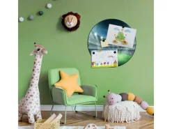 Banjado Magnettafel Rund Größe 47cm Magnetwand Schwarz Aus Metall Magnetpinnwand Pinnwand Motiv Arena