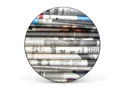 Discount Banjado Magnettafel Rund Größe 47cm Magnetwand Schwarz Aus Metall Magnetpinnwand Pinnwand Motiv Zeitungen