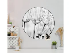 Discount Banjado Magnettafel Rund Größe 47cm Magnetwand Schwarz Aus Metall Magnetpinnwand Pinnwand Motiv Pusteblumen Sw