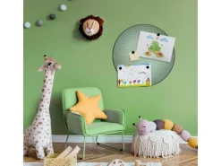 Banjado Magnettafel Rund Größe 47cm Magnetwand Schwarz Aus Metall Magnetpinnwand Pinnwand Motiv Punkte Im Focus