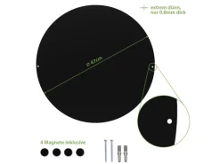 Best Banjado Magnettafel Rund Größe 47cm Magnetwand Schwarz Aus Metall Magnetpinnwand Pinnwand Motiv Lavendel