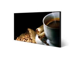 Banjado Magnettafel 78x37cm Magnetwand Schwarz Aus Metall Magnetpinnwand Pinnwand Inkl. 4 Magnete Motiv Hot Coffee
