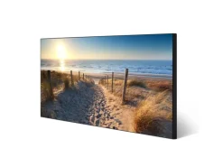 Banjado Magnettafel 78x37cm Magnetwand Schwarz Aus Metall Magnetpinnwand Pinnwand Inkl. 4 Magnete Motiv Nordseestrand