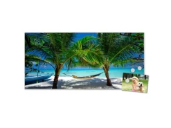 Best Banjado Magnettafel 78x37cm Magnetwand Silber Aus Metall Magnetpinnwand Pinnwand Inkl. 4 Magnete Motiv Strand