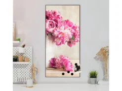 Online Banjado Magnettafel 37x78cm Magnetwand Schwarz Aus Metall Magnetpinnwand Pinnwand Inkl. 4 Magnete Motiv Pfingstrose