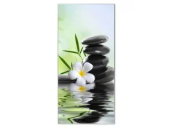 Banjado Magnettafel 37x78cm Magnetwand Silber Aus Metall Magnetpinnwand Pinnwand Inkl. 4 Magnete Motiv Steine & Relax 6