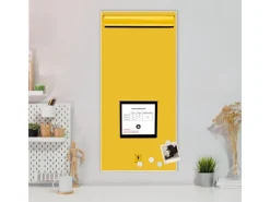 Best Banjado Magnettafel 37x78cm Magnetwand Weiß Aus Metall Magnetpinnwand Pinnwand Inkl. 4 Magnete Motiv Briefkasten Gelb
