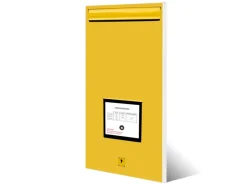 Best Banjado Magnettafel 37x78cm Magnetwand Weiß Aus Metall Magnetpinnwand Pinnwand Inkl. 4 Magnete Motiv Briefkasten Gelb